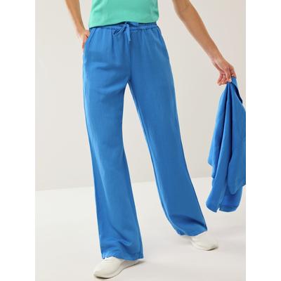 Walbusch Damen Marlenehose Leinenmix Blau Image