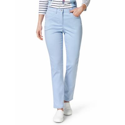 Walbusch Damen Bügelfrei Cotton-Hose Slim Fit Hellblau Image