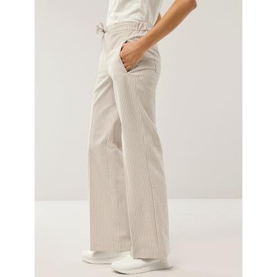 Walbusch Damen Marlenehose Seersucker Beige gestreift Image