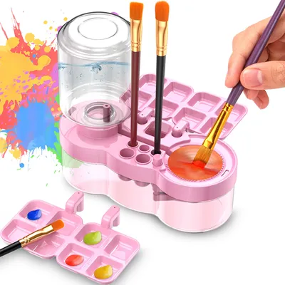 4 in 1 Paint Brush Cleaner Tools Multifunctional Palette Brush Rinser Tool for Artist Beginner Kids