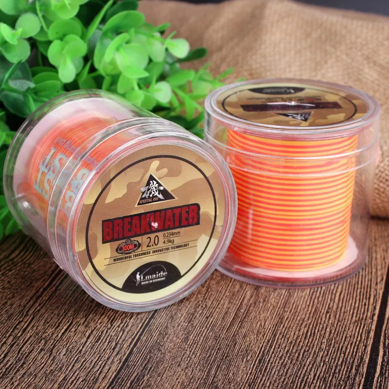 Lmaide fishing tools Semi-floating300 m two-tone rock Fishing line Fishing goods anti-bite fishing equipment carp fishing