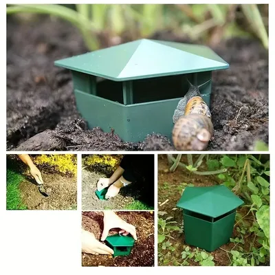 10pcs High-Quality Snail Traps - Safe for Youngsters & Pets, Beer-Infused Slug Catcher, 3.9" x 2.4"