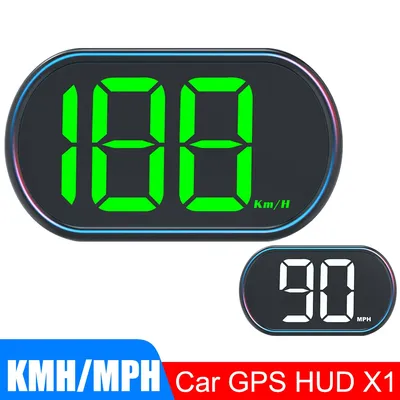 KMH MPH Speed Meter Auto Accessories Big Font Digital GPS HUD Speedometer Car Head Up Display USB