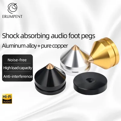 ERUMPENT 4PCS HiFi Speaker HiFi Audio Speaker Stand Spikes Hi-end Amplifier Feet Pad