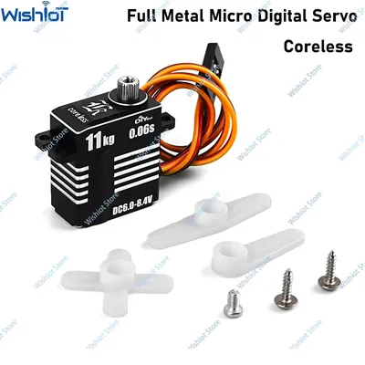 11KG Micro Full Metal Digital Servo Coreless Motor HV Programmable Servo 180/270/360 Degree 8.4V