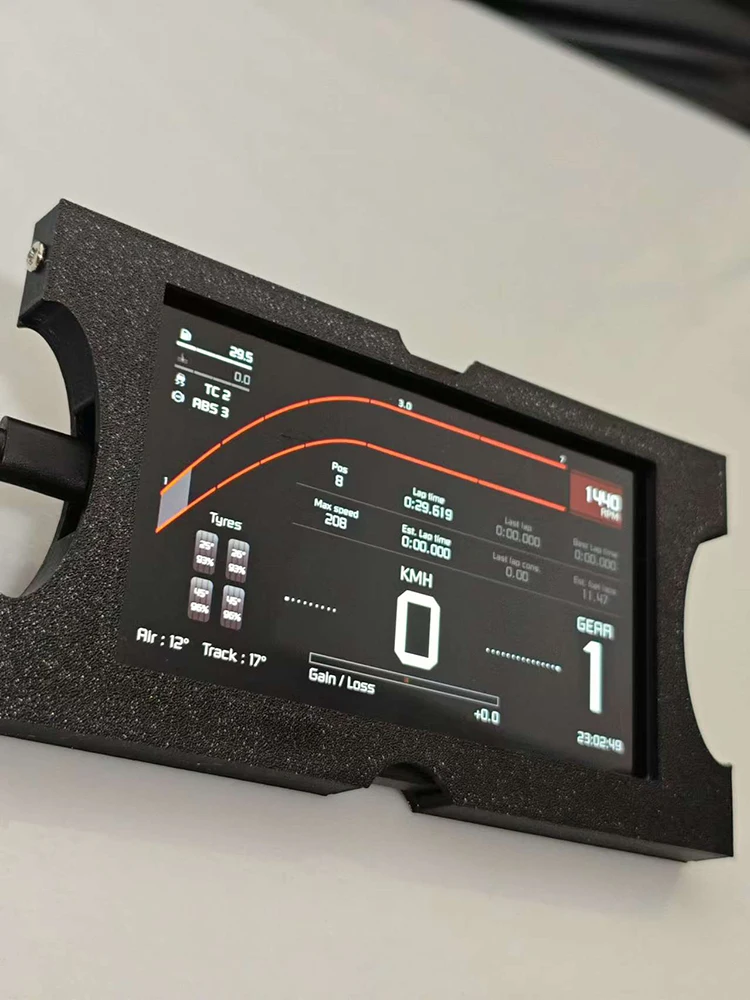 Per Thrustmaster/Logitech/SIMAGIC/FANATEC/MOZA Volante Simracing Gioco per auto PC Misuratore di velocità USB Luce Display a LED digitale