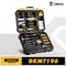 DEKO Home Kit d'outils de bricolage réparation de voiture 196 pièces Kit d'outils combinés Kit d'outils manuel avec trousse d'outils en plastique tournevis marteau
