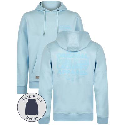Hoodies / Sweatshirts Balmoral Graphic Motif Brushback Fleece Pullover Hoodie with Back Print in Ice Water / XL - Tokyo Laundry