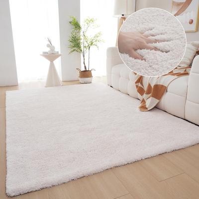 Hochflor-Teppich MY HOME "Microfaser Teppich Magong, besonders weich, sehr feiner Flor" Gr. 7, beige (creme), B:240cm H:25mm L:320cm, Kunstfaser, Teppiche, uni, Wohnzimmer, Schlafzimmer, Kinderzimmer, auch rund und als Läufer Image