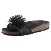 Pantolette VERBENAS "Reina Ecobrush", Damen, Gr. 41, schwarz, Nappaleder, modisch, Schuhe, Sommerschuh, Schlappen, Strandschuh für den Sommer