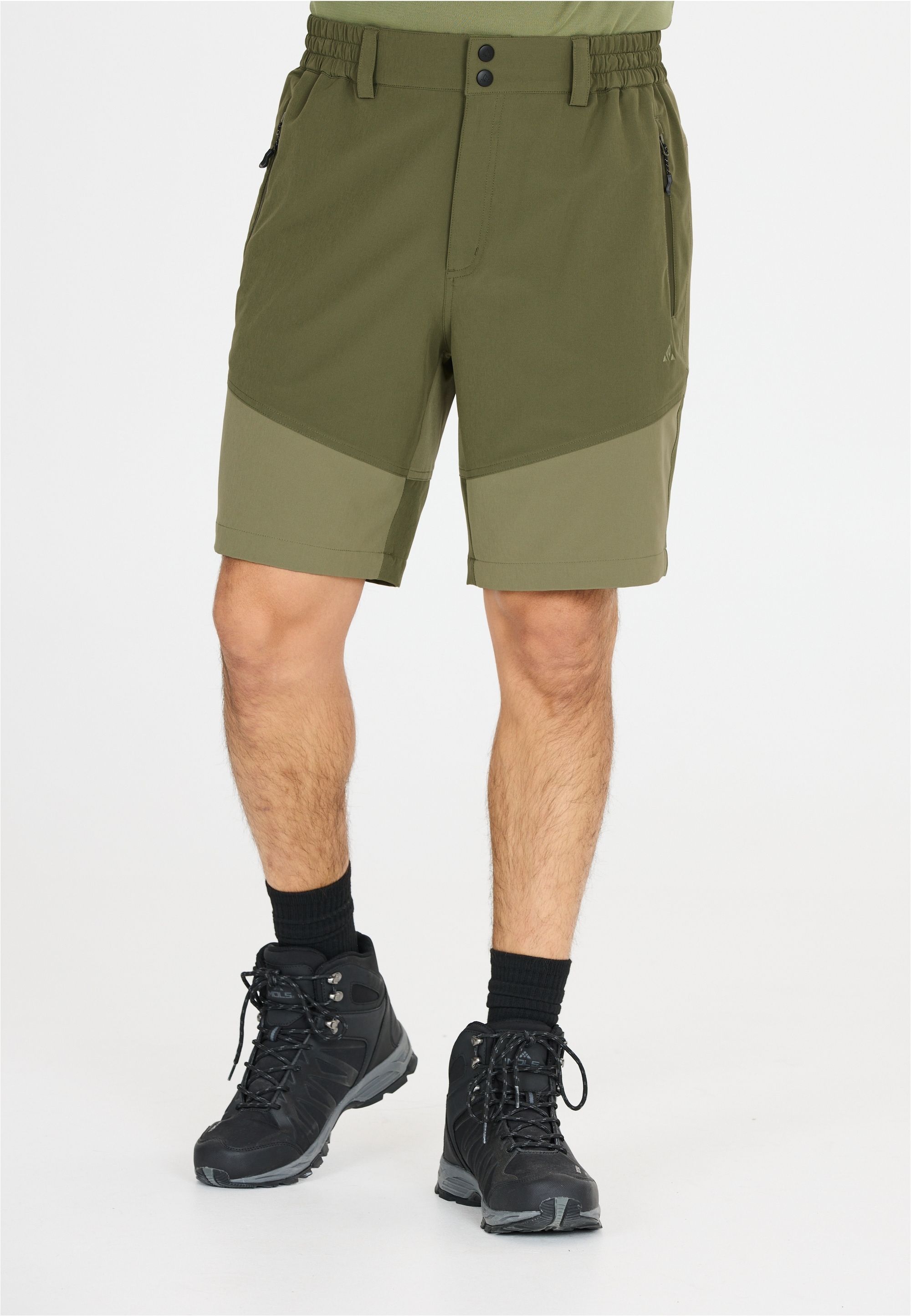 Shorts WHISTLER "AVIAN M ACTIV STRETCH", Herren, Gr. 3XL, US-Größen, grün (khaki), 92% Polyester, 8% Elasthan, unifarben, kurz, Hosen Shorts, mit komfortablem Funktionsstretch
