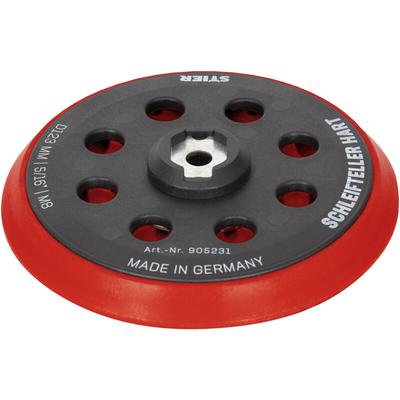 Schleifteller Stützteller hart D123mm 5/16" M8 für Exzenterschleifer, 120mm, mit klett - Stier Image