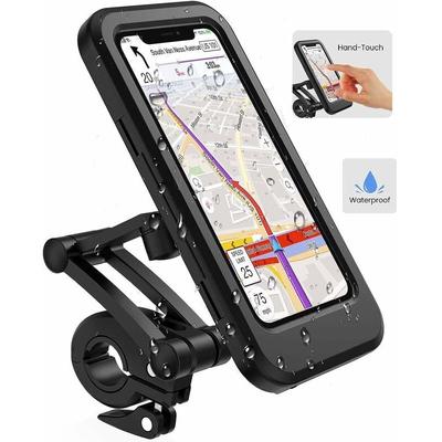 SHINING HOUSE Fahrrad-Handyhalterung, wasserdichte Smartphone-Halterung mit Touchscreen, 360° Image