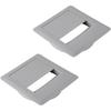 2 Stück cavo Kabeldurchlässe (93 x 93 mm, Höhe 18,3 mm, 80 mm Durchmesser, grau)