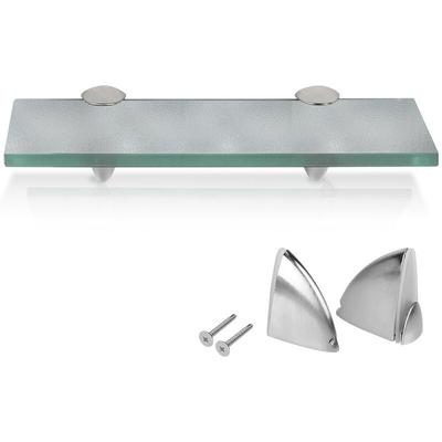 Glasregal Wandregale mit Halterung Glasboden Badregal Bad Ablage Glasablage Regal Glas Badablage Image