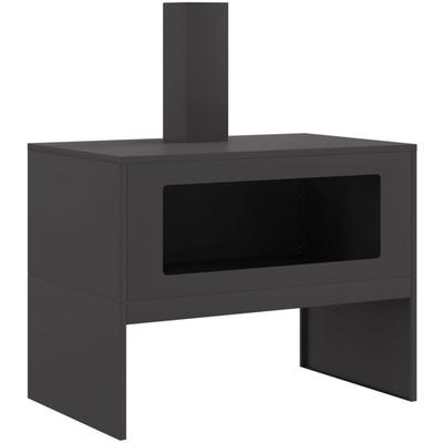 Vidaxl - Feuerschale mit Schornstein Schwarz 80x50x96 cm Stahl Image