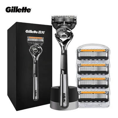 Gillette Fusion 5 ProGlide Men's Shaver with 5 Blades Razor with Handle Base Gravity Box Includes 1 Refill Pack