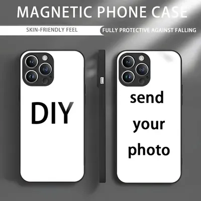 Customized DIY phone cases Phone Case For iPhone 16 15 14 13 12 11 X XR XS XSMAX 8 Plus Mini Pro Max Glass Magnetic Phone Case