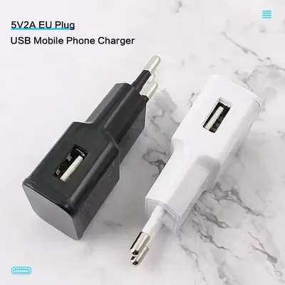 Universal Phone Charger Wall Adapter 5V 2A Mobile Phone Fast Charging 2 Ports USB Quick Charger For iPhone 14 15 Xiaomi Huawei