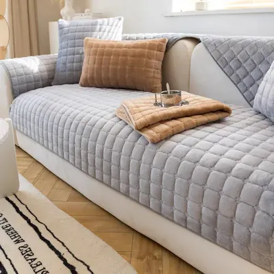 Thicken Crystal Velvet L shape Sofa Cover Slip Resistant Slipcover Seat European Couch Cover Sofa Towel for Living Room Decor