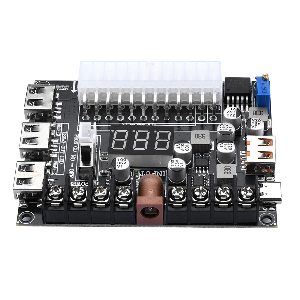 20/24Pin ATX Netzteil Breakout Modul Access Board DC 3,3 V/5 V/12 V Netzteil für Home Aging Kleine Elektrogeräte Image