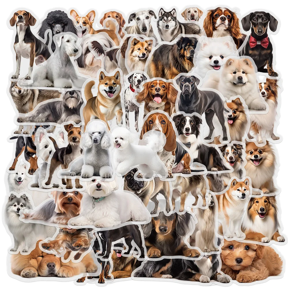 50PCS Netter Hund Emoji Aufkleber Pack Graffiti Scrapbooking DIY Journal Schreibwaren Geschenk Dekor Kreative Büro Schule Liefert Image