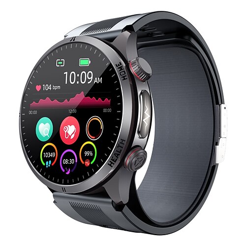 S26 Smartwatch 1,43 Zoll Smartwatch Bluetooth ECGPPG Temperaturüberwachung Schrittzähler kompatibel mit Android iOS für Herren Freihändige Anrufe Nachrichten-Erinnerung 49mm Uhr Image