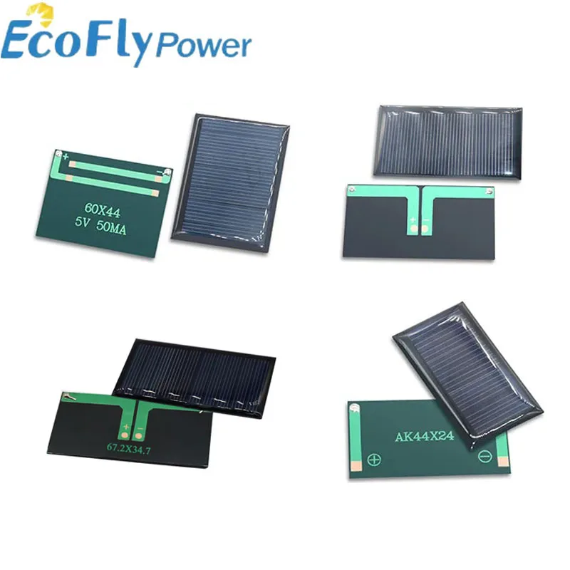 1PC Mini Solar Panel 5V 30mA 50mA 60mA 200mA 230mA Solarzelle Modul Solar Panel Ladegerät Image
