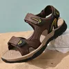 Männer Echtes Leder Sandalen Marke Männer Strand Sandale Sommer Outdoor Casual Leichte Sandale Mode Turnschuhe Große Größe 38-46