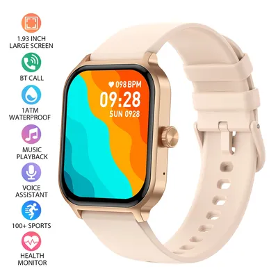 1,93 Zoll Smart Watch für Männer Frauen Bluetooth Anruf Sprachassistent Multi Sport Modi Fitness Image