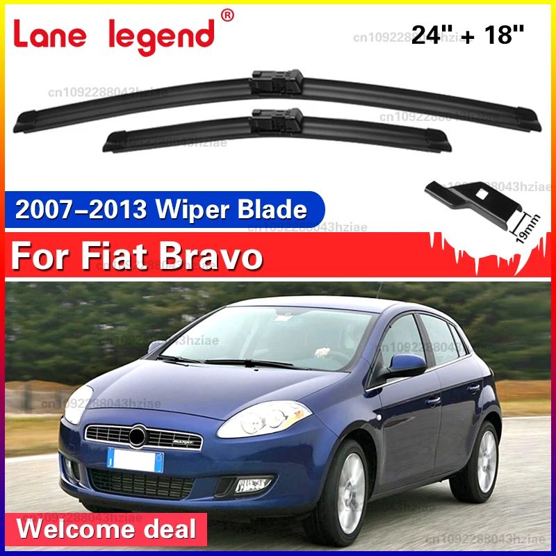 Für Fiat Bravo 2007 - 2013 Frontscheibenwischerblätter 2 Stück Windschutzscheiben-Fensterzubehör 2007 2008 2009 2011 2012 Image