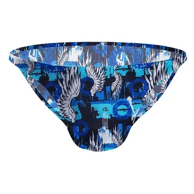 Einfache, modische Herren-Slips mit niedrigem Bund, modische bedruckte Hosen, atmungsaktive Eisseide, kleines Dreieck AD7302 Image