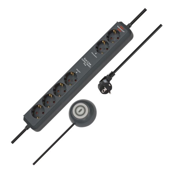 Brennenstuhl Steckdosenleiste »Eco-Line Comfort Switch Plus« schwarz schwarz Image