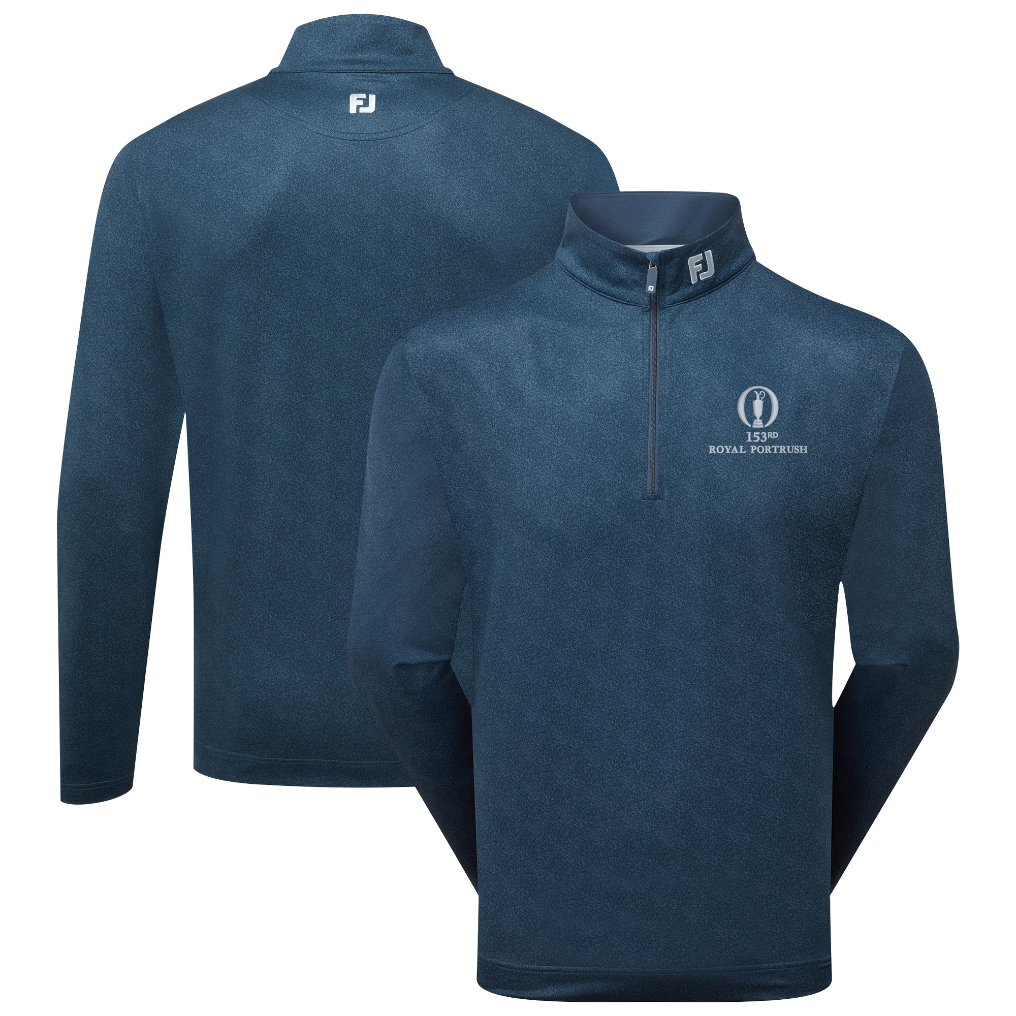 The 153rd Open Royal Portrush FootJoy Speckle Print Chill-Out Midlayer - Blau Image