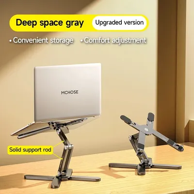 MC N86 Laptop Stand 360°Rotating Portable Notebook Bracket Heat Dissipation Folding Aluminum Holder