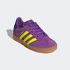 Sneaker ADIDAS ORIGINALS "GAZELLE KIDS", Kinder, Gr. 34, active lila, solar gelb, collegiate lila, Leder, Synthetik, sportlich, Schuhe