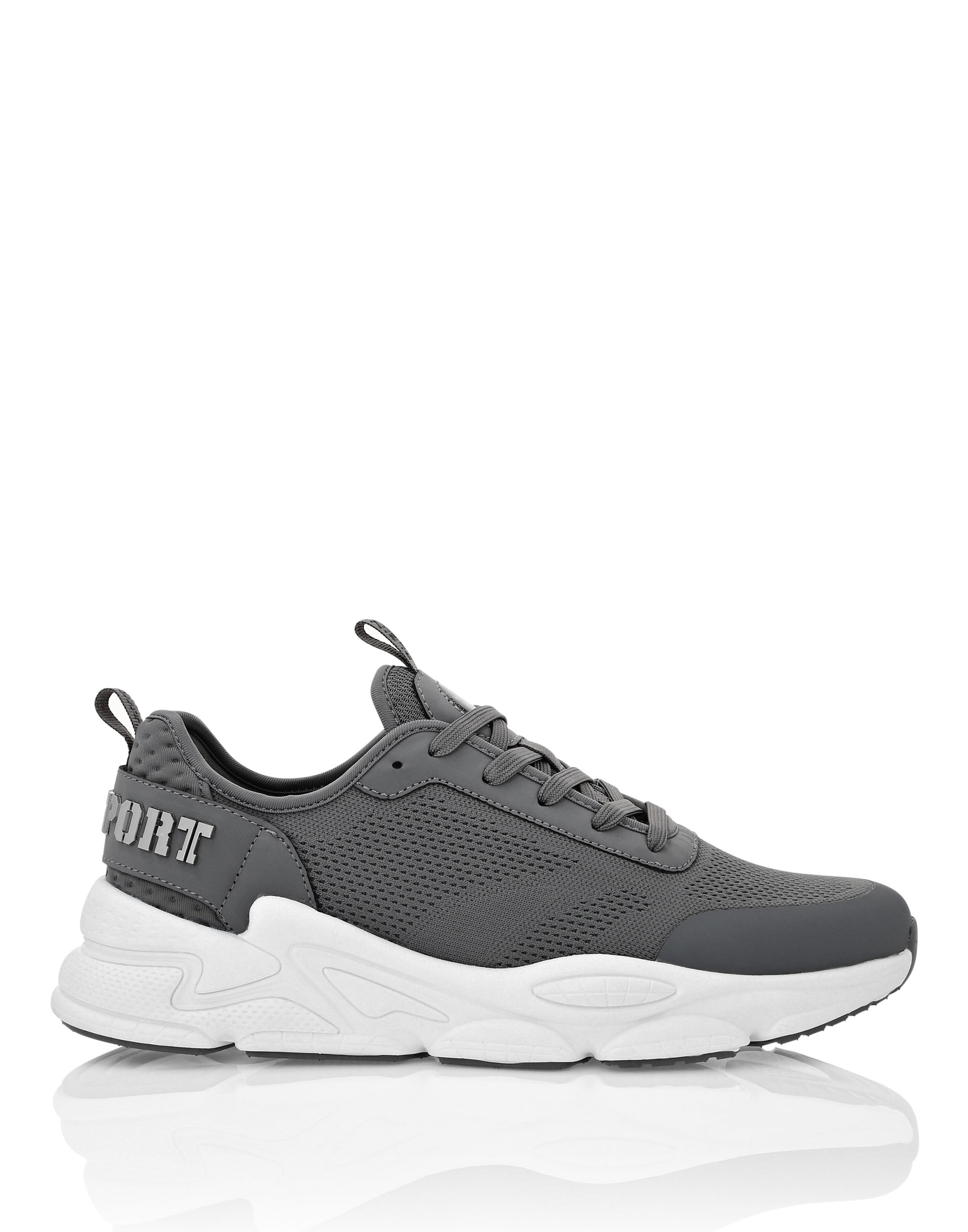 Sneaker PLEIN SPORT "Sneaker", Damen, Gr. 46, Normalschaft, grau (10, grau), Schuhe Sneaker