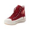 Sneaker CONVERSE "CHUCK TAYLOR ALL STAR MOVE PLATFORM RETRO SPORT", Gr. 37, park rot, egret, vermillion rot, Leder, sportlich, Schuhe