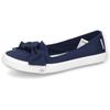Sneaker Ballerinas DOCKERS BY GERLI, Damen, Gr. 40, blau (dunkelblau), Textil, sportlich, Schuhe, Freizeitschuh mit auffälliger Schleife
