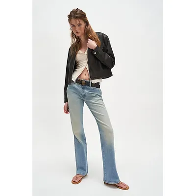 Wrangler Westward Mid-Rise Bootcut Jeans at Free People in Golden Days, Size: 30