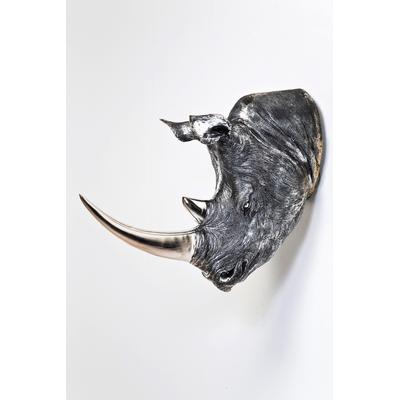 Dekohänger KARE DESIGN "Deko Kopf Rhino Antique", silber (silberfarben), B:44cm H:53cm T:19cm, Dekohänger Image