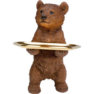 Dekofigur KARE DESIGN "Deko Figur Butler Standing Bear 35cm", braun, B:18cm H:34,5cm T:15,5cm, Polyresin, Dekofiguren Image