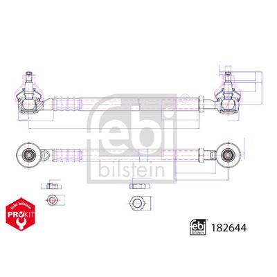 FEBI BILSTEIN Universal vorne rechts links mit Anbaumaterial 182644 Image