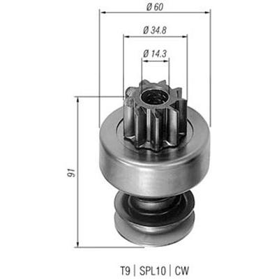 MAGNETI MARELLI Ritzel, Starter Universal für FIAT 9959572 9817920 79033659 940113020204 Image