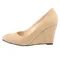 Women Pumps Classic Sexy Pointed Wedge Platform High Heels Faux Suede Spring Autumn Black Office Lady Wedding Shoes Large Size