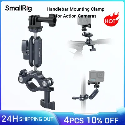 SmallRig Bike Motorcycle Handlebar Mount for Gopro, Pole and Roll Bar Mount for Gopro for Insta360 for DJI Action Cameras -4191