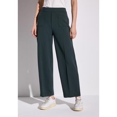 Stoffhose STREET ONE, Damen, Gr. 36, Länge 30, grün (hunter grün), Stoff, 61% Viskose, 32% Polyamid, 7% Elasthan, unifarben, casual, comfort fit knöchellang, Hosen, High Waist Image