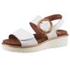 Plateausandaletten ARA "BILBAO", Damen, Gr. 38, weiß, Nappaleder, unifarben, modisch, Schuhe, Sommerschuh, Sandale, Plateauabsatzmit herausnehmbarem Fußbett