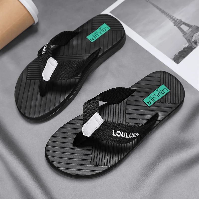 Herrenschuhe, Hausschuhe, Flip-Flops, Sommer-Outdoor-Bekleidung für Herren, lässige One-Foot-Tick-on-Herrenschuhe, Herren-Flip-Flops, Sommer-Strand