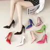 Frühling Neue Spitz Flach Einfache Patent Leder Schuhe Dünne hochhackigen Bankett Kleid Sexy Große-größe Arbeits frauen der Schuhe
